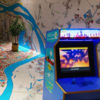 Installation with Arcade Game