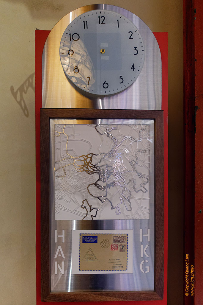 Time Map Airmail Hanoi to Hong Kong -  First Airmail link 1937