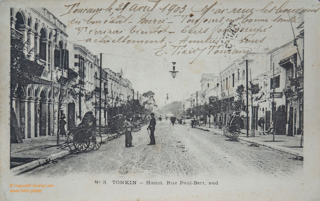 Postcard Hanoi to Paris - 1903