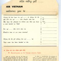 Air Vietnam, boarding pass
