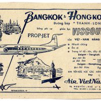 Air Vietnam / Hong Kong-Bangkok flight on Viscount aircraft