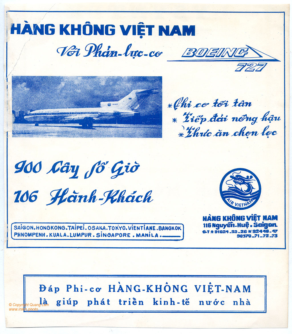 Air Vietnam Ads, Boeing 727