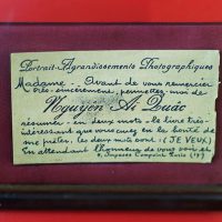 Khanh Ky - Studio in Paris : Visit card of Nguyen-Ai-Quoc (Ho-Chi-Minh) - Photo taken in the History Museum at Hanoi