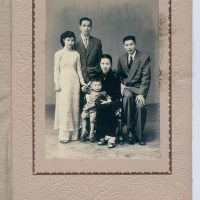 Family Portrait Hanoi -Photographer Huong Ky Photo, 1954  (original antique and vintage photo)