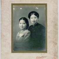 Nguyễn Thị Kim ( niece of painter Vũ Cao Đàm)- Portrait Hanoi -Photographer Huong Ky Photo  (original antique and vintage photo)