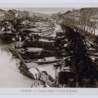 Antique postcard photo by Nadal (circa 1930) -
Cholon, Chinese arroyo and the Binh Tay bridge