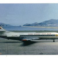 Air Vietnam airplane Caravelle . Hong Kong - Kai Tak International 