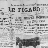 Newpaper le Figaro headlines 26 April 1954 : Battle Dien Bien Phu, Geneva Conference