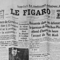 Newpaper le Figaro headlines 27 April 1954: Battle Dien Bien Phu, Geneva Conference
