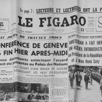 Newpaper le Figaro headlines 22 July 1954 : Geneva Conference