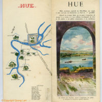 Touristic Leaflet of the city of Hue, Vietnam in the 50s