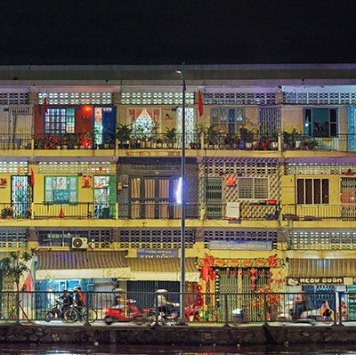 Fine art photo print New Catalog 2026 Modernist Building At Night- Cholon
